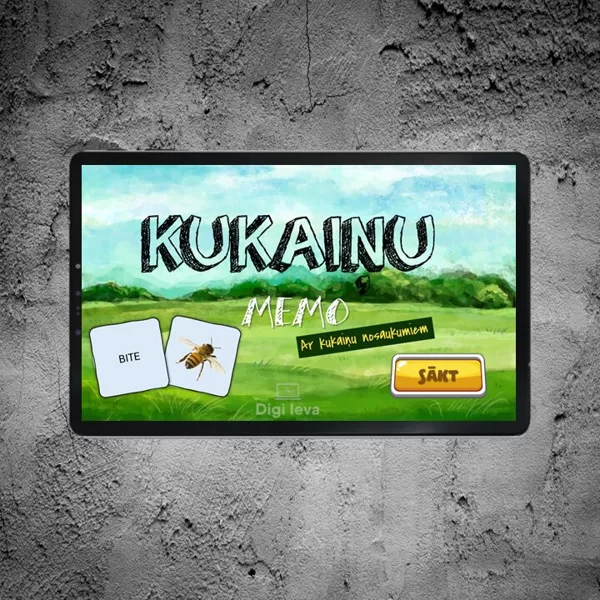 Interaktīva spēle "KUKAIŅU MEMO" ar nosaukumiem